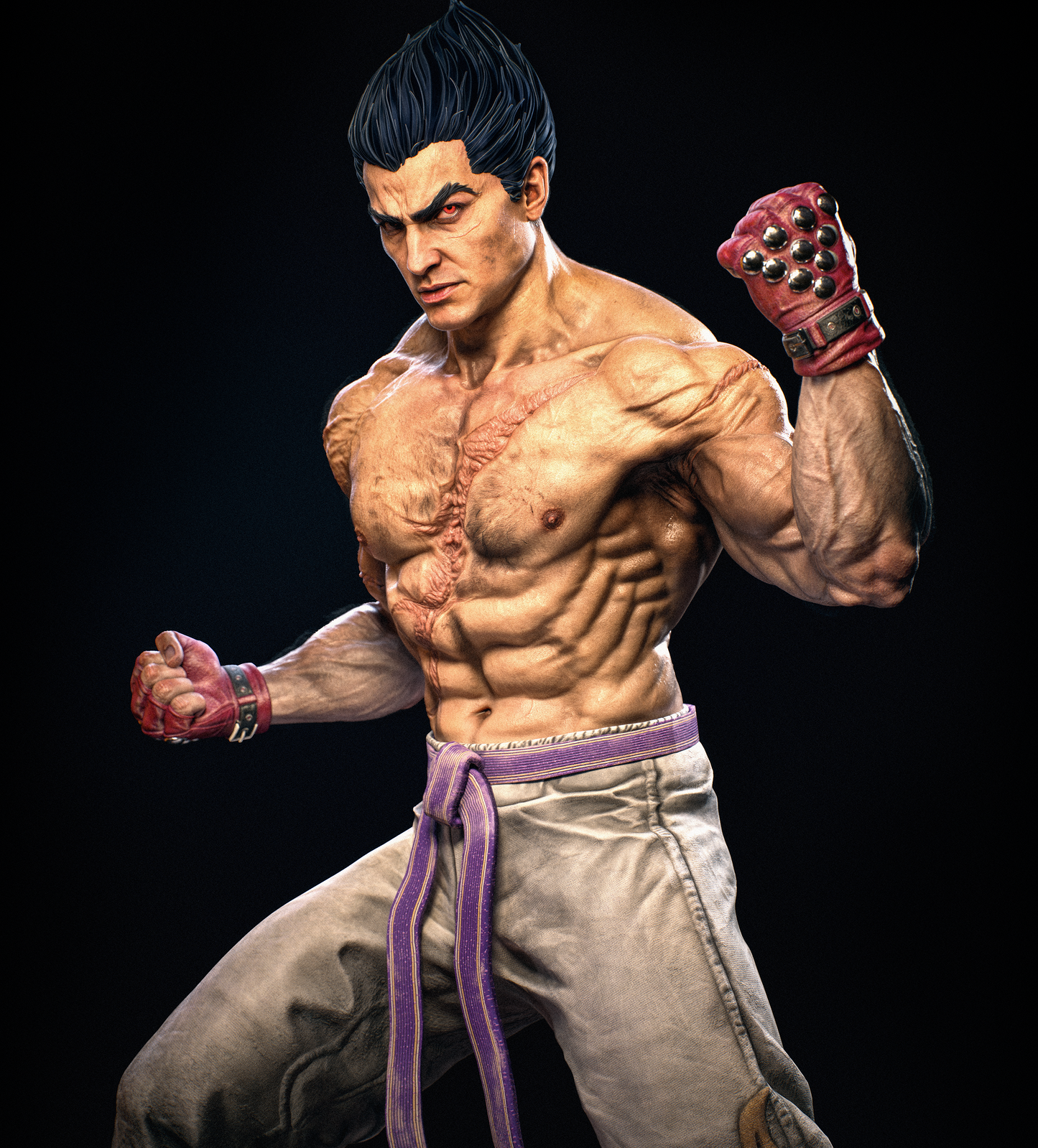Kazuya-Tekken Sculpture (75mm to 500mm) - Unassembled/Unpainted/3D Print