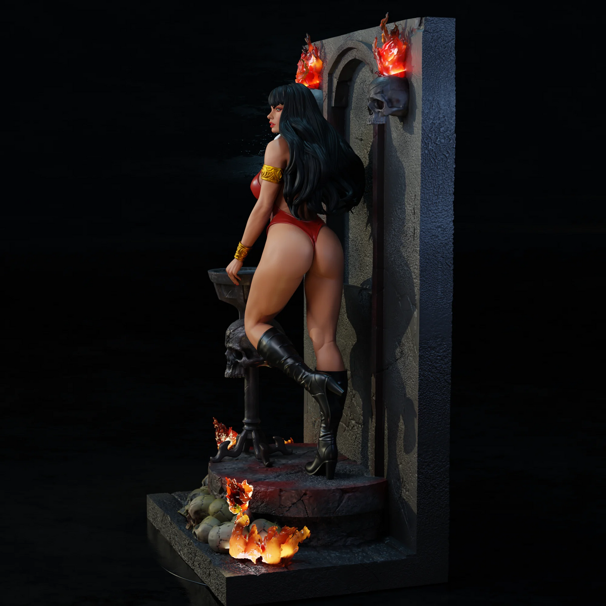 Vampirella Sexy Statue (75mm to 500mm) - Unassembled/Unpainted/3D Print