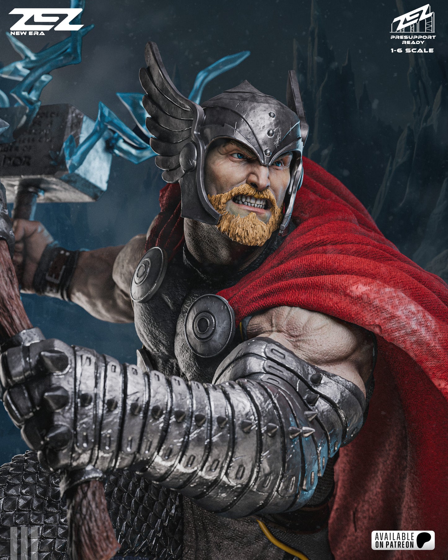 Thor Sculpture (75mm to 500mm) - Unassembled/Unpainted/3D Print