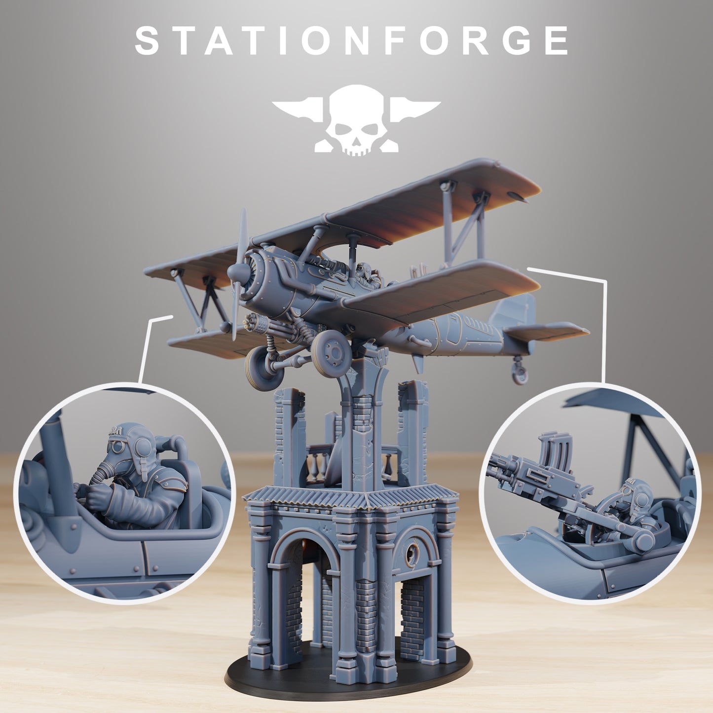 GrimGuard SF-14A Biplane - TTRPG - Wargaming - Grimdark