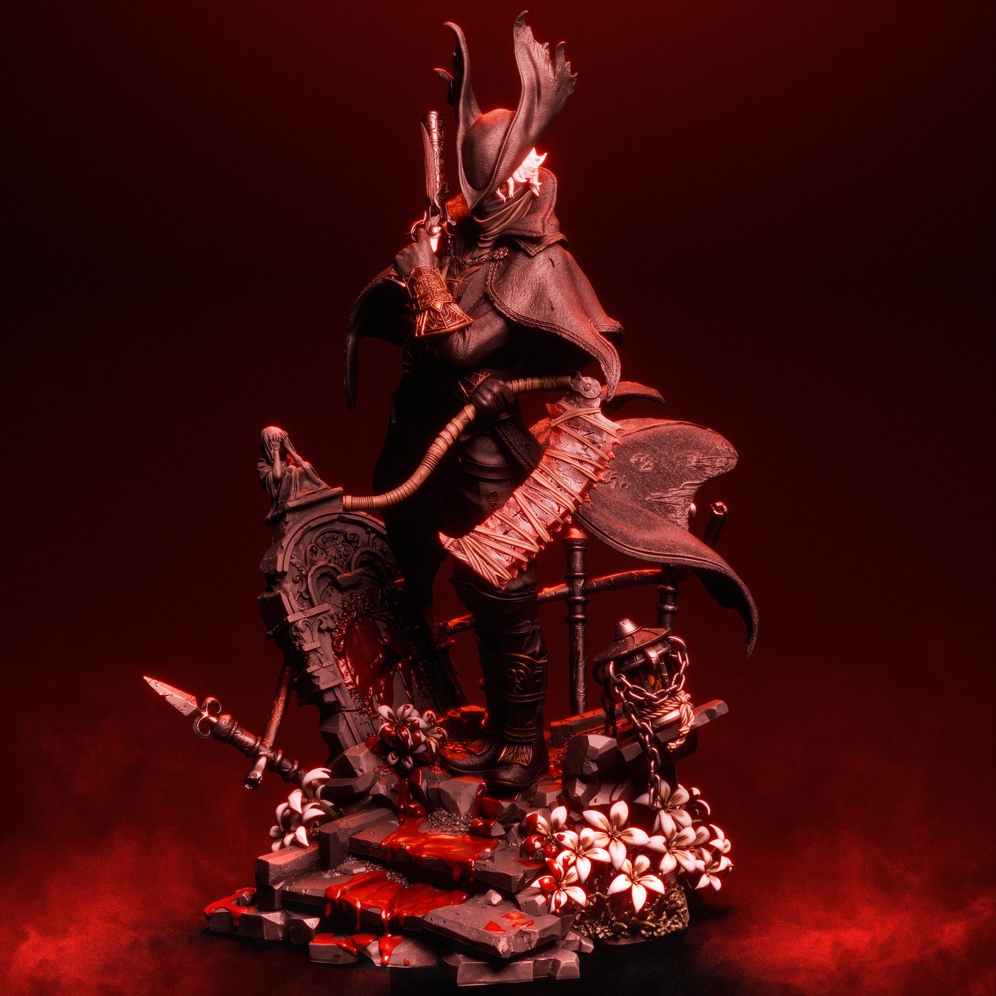 The Hunter Sculpture (75mm to 500mm) - Unassembled/Unpainted/3D Print
