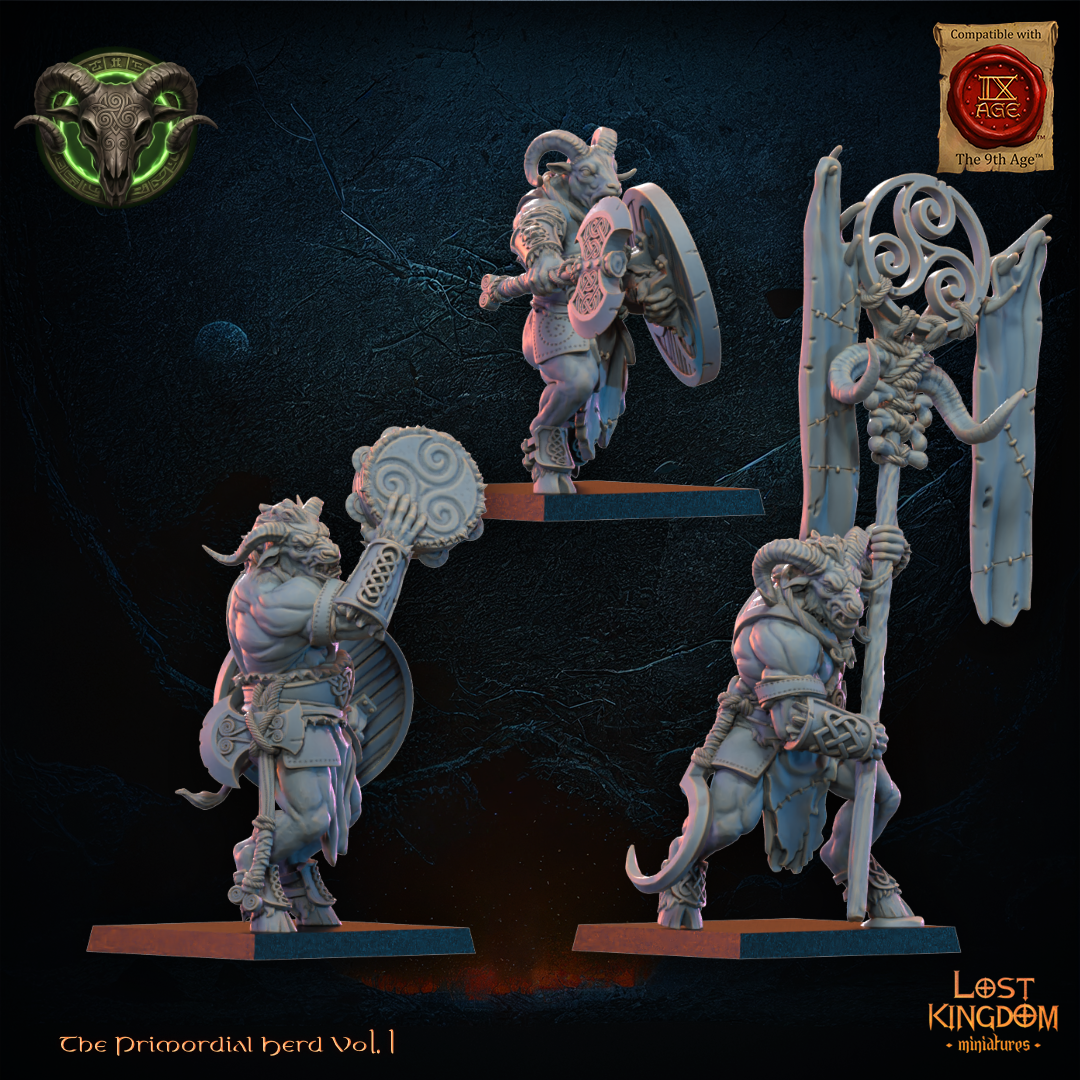 Wildhorn Herd CG (x3) - Beast-Men - TTRPG - Wargaming - Mordheim - Dungeons and Dragons