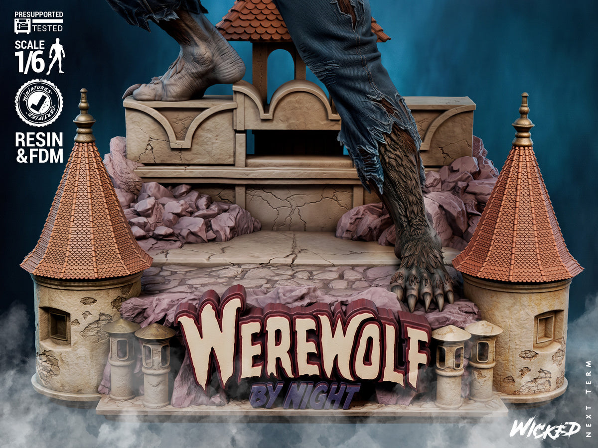 Werewolf Sculpture (75mm to 500mm) - Unassembled/Unpainted/3D Print