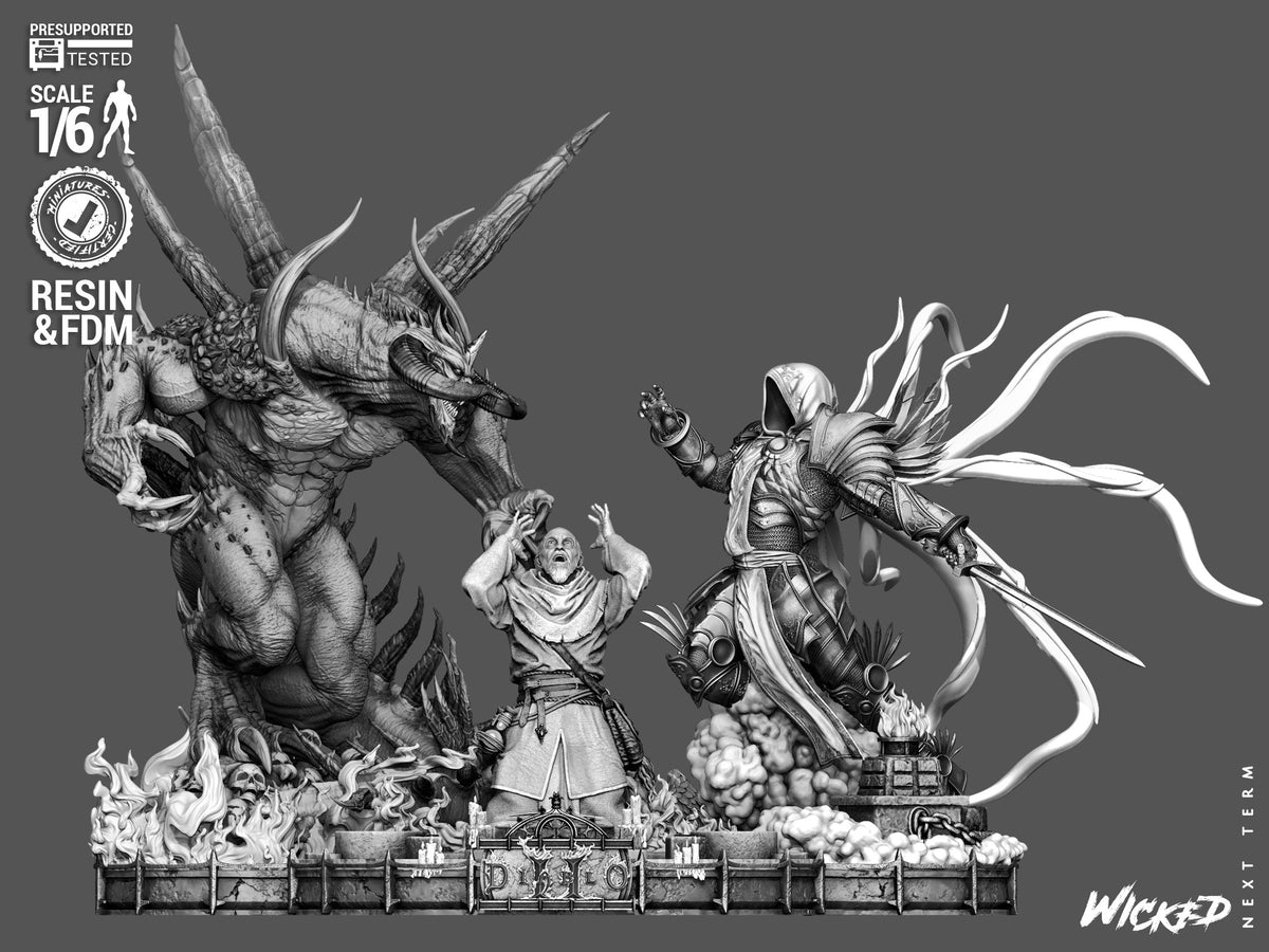DIABLO II Diorama(75mm to 500mm) - Unassembled/Unpainted/3D Print