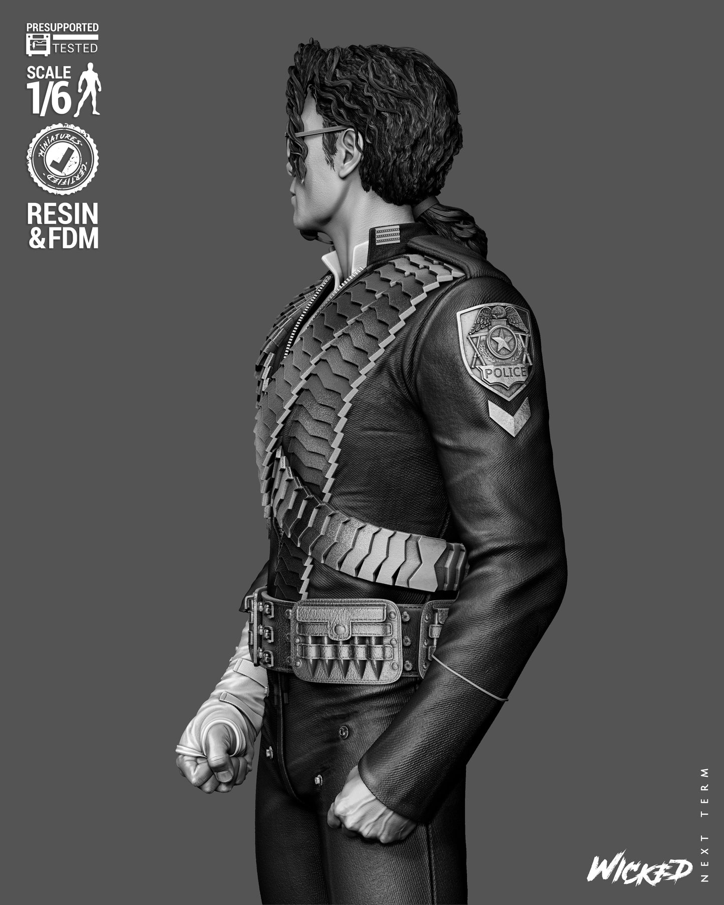 Michael Jackson Sculpture (75mm to 500mm) - Unassembled/Unpainted/3D Print