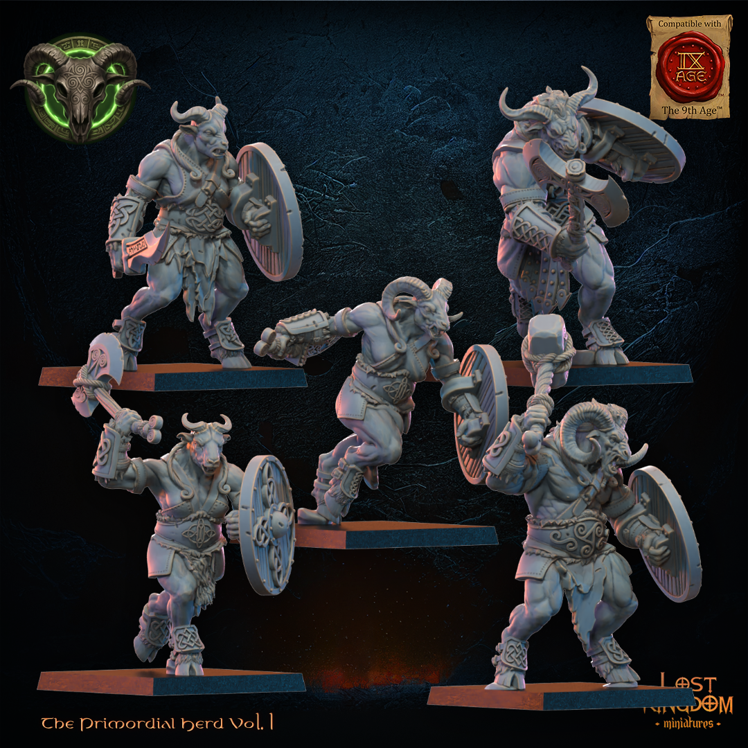 Wildhorn Herd (x10) - Beast-Men - TTRPG - Wargaming - Mordheim - Dungeons and Dragons