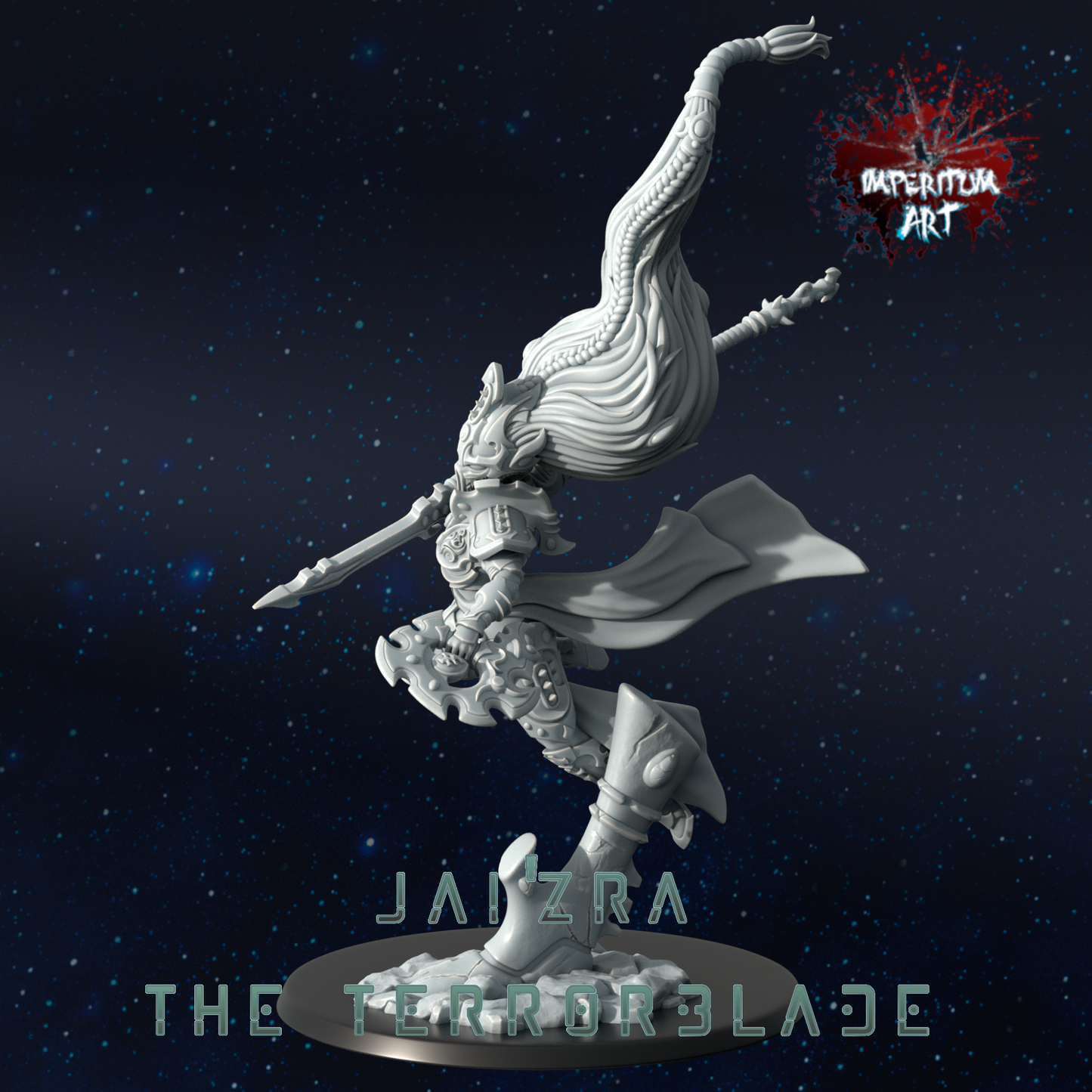 Jai'Zra The Terrorblade / Construct/Wargaming/GrimDark/ Compatible with Warhammer 40K - by Imperium Art Miniatures- Tabletop RPG Miniature - Roleplaying 3D Printed Fantasy Mini
