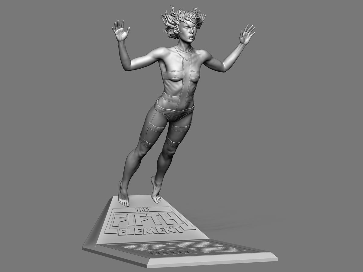 Leeloo Sculpture (75mm to 500mm) - Unassembled/Unpainted/3D Print