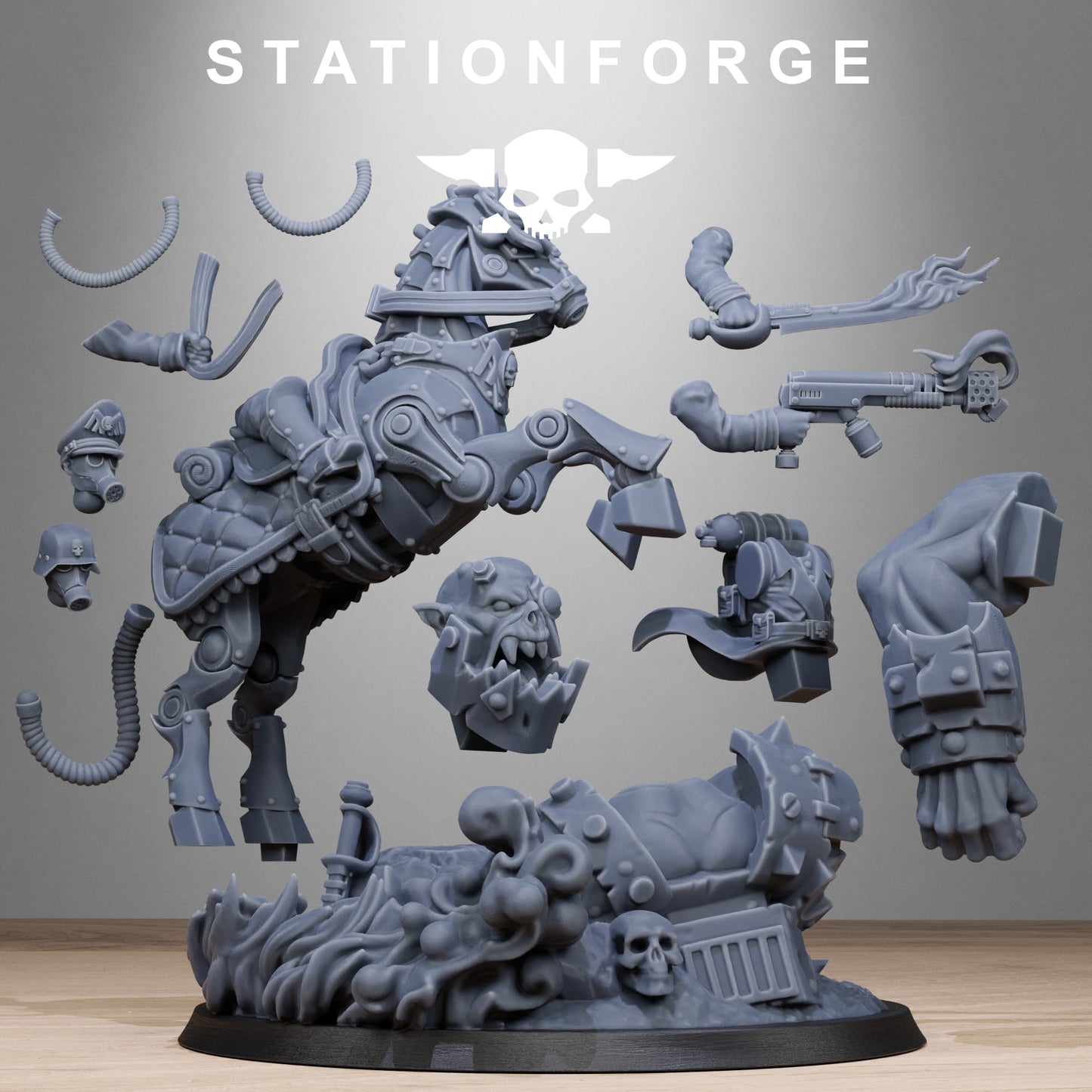 GrimGuard Officer Horseman - TTRPG - Wargaming - Grimdark