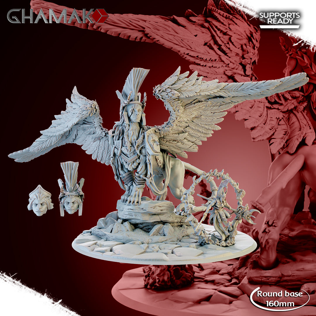 Sphinx Incarnation of sacred radiance - by Ghamak - Tabletop RPG Miniature - Roleplaying 3D Printed Fantasy Mini
