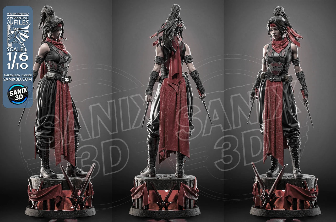 Elektra Sculpture (75mm to 500mm) - Unassembled/Unpainted/3D Print