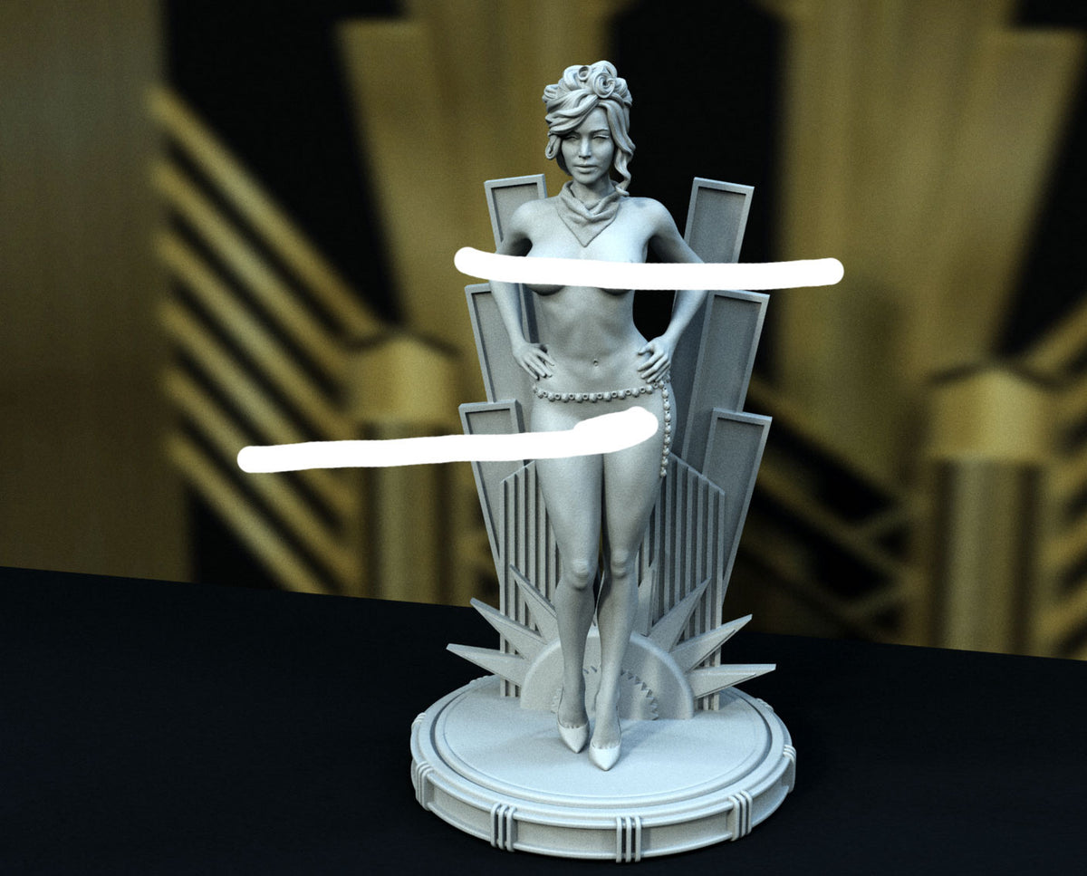 Rosalyn Rosenfeld NSFW Sculpture (75mm to 500mm) - Unassembled/Unpainted/3D Print