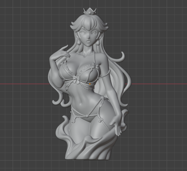 Princess Peach Bust (75mm to 500mm) - Unassembled/Unpainted/3D Print