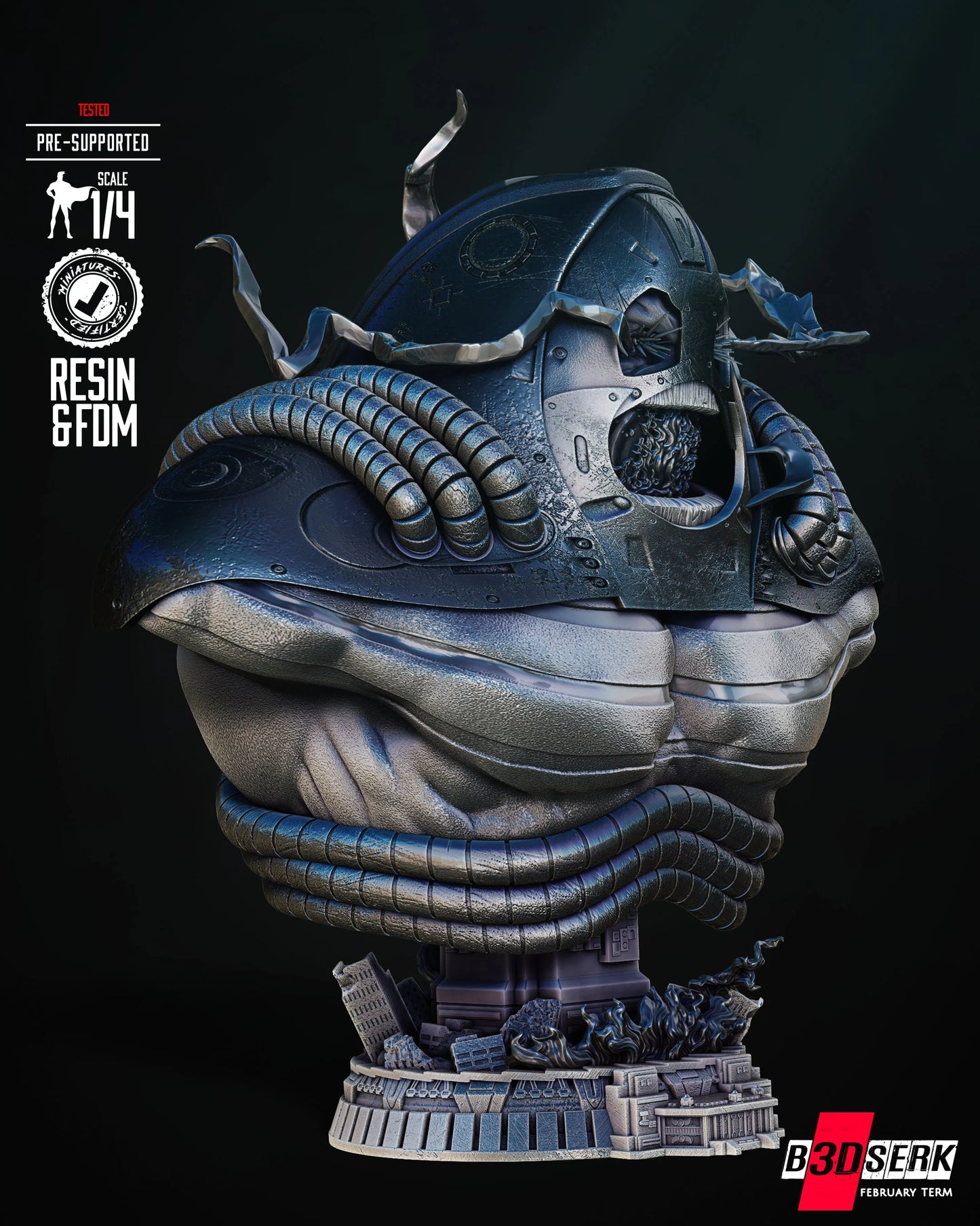 Antimonitor Bust - DC Universe - Villain - by B3Dserk Studion - Tabletop RPG Miniature - Roleplaying 3D Printed Fantasy Mini