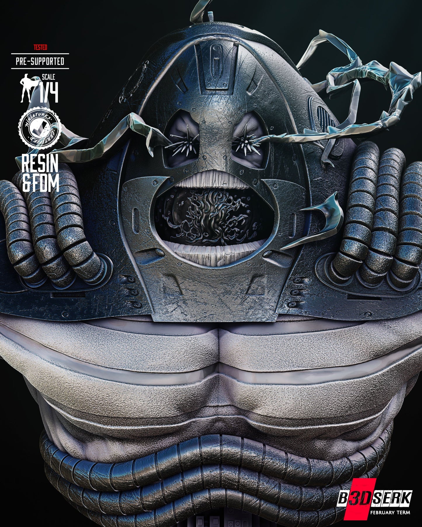 Antimonitor Bust - DC Universe - Villain - by B3Dserk Studion - Tabletop RPG Miniature - Roleplaying 3D Printed Fantasy Mini