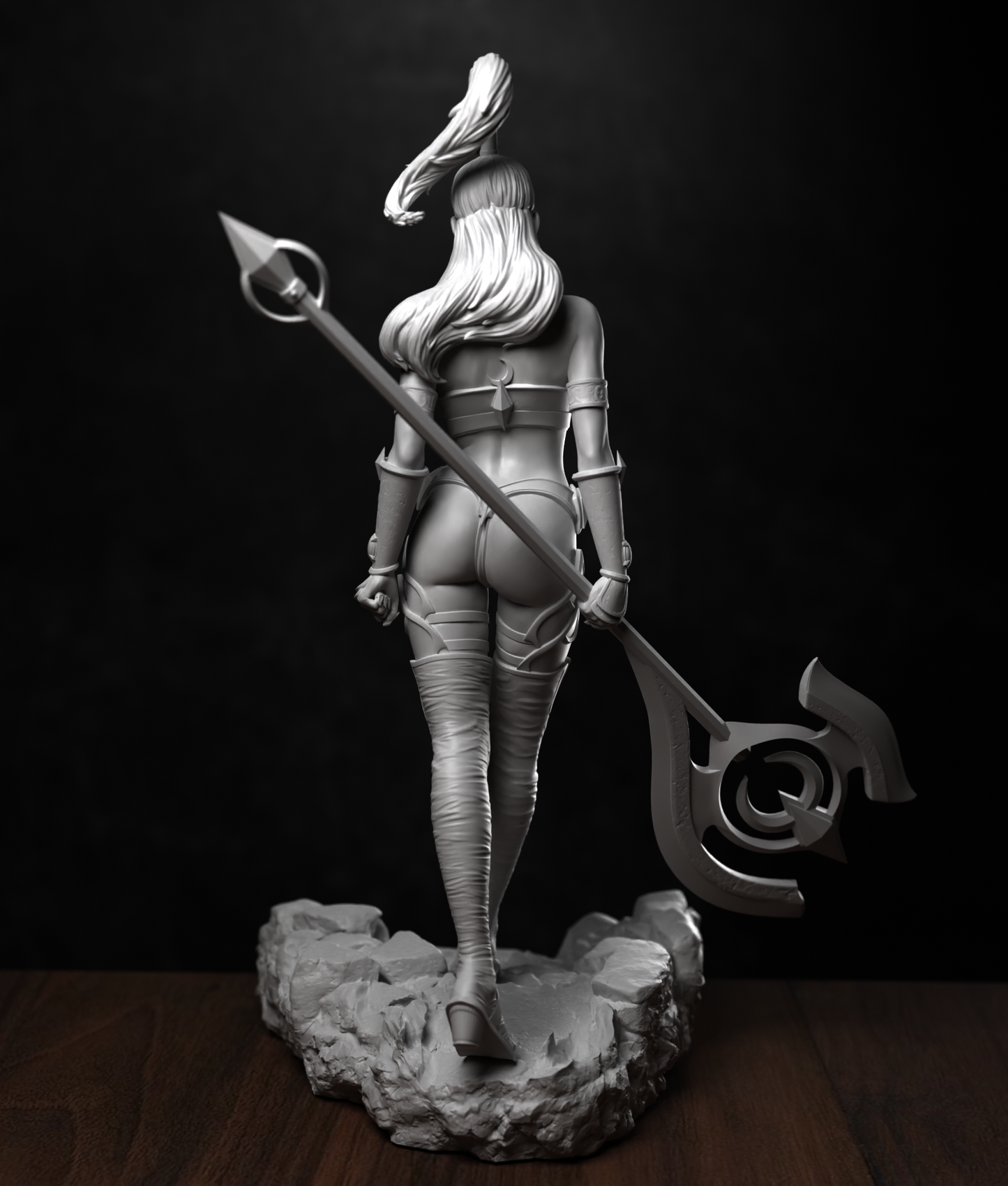 Sonia the Night Warrior Sculpture (32mm to 500mm) - Unassembled/Unpainted/3D Print