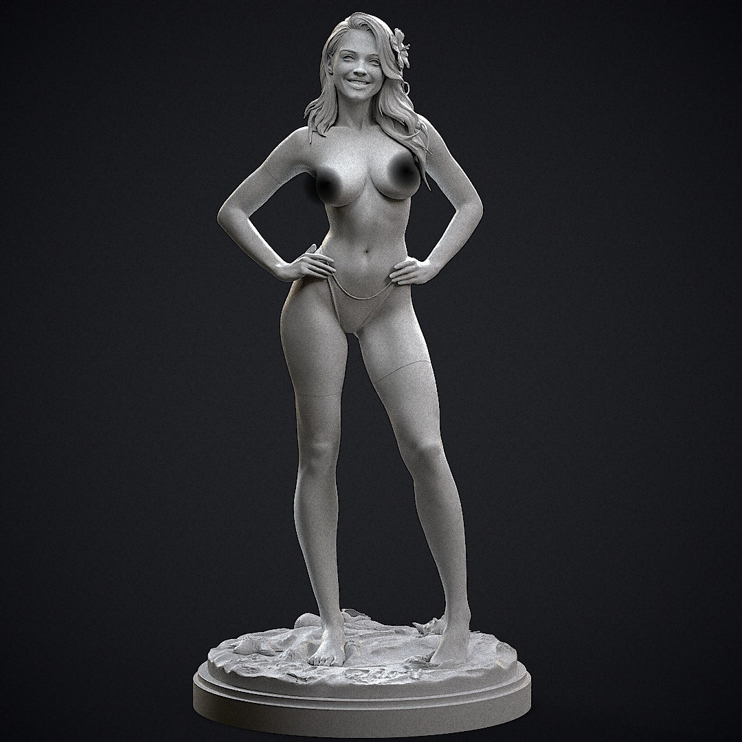 Bikini Girl Pin Up NSFW Sculpture (75mm to 500mm) - Unassembled/Unpainted/3D Print