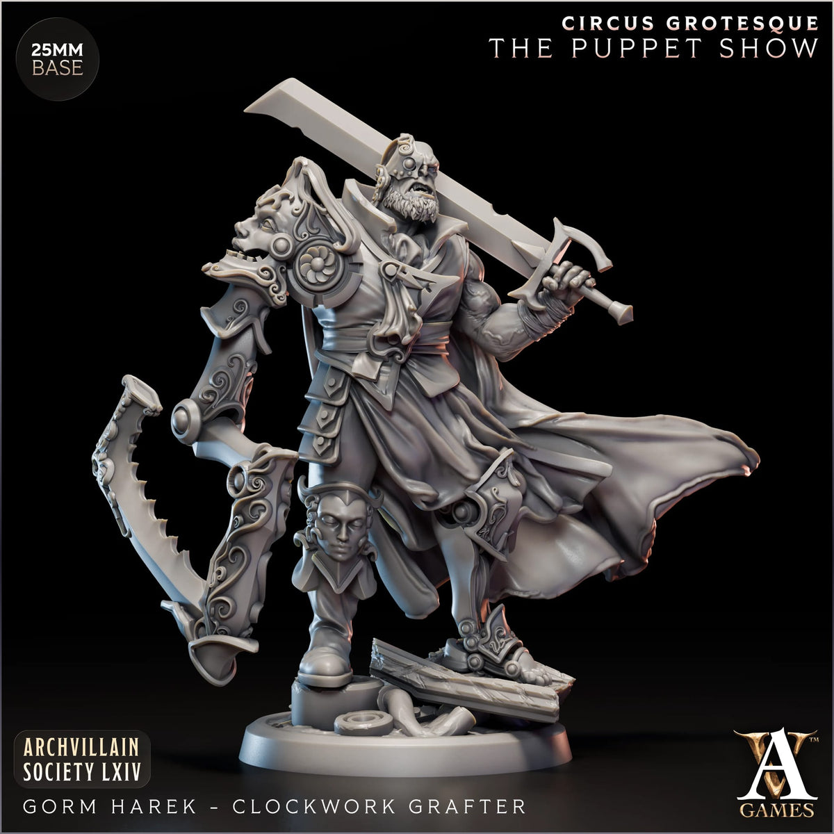 Gorm Harek - Clockwork Grafter - The Puppet Master - Circus Grotesque - The Puppet Show - TTRPG - Wargaming - Mordheim - Dungeons and Dragons