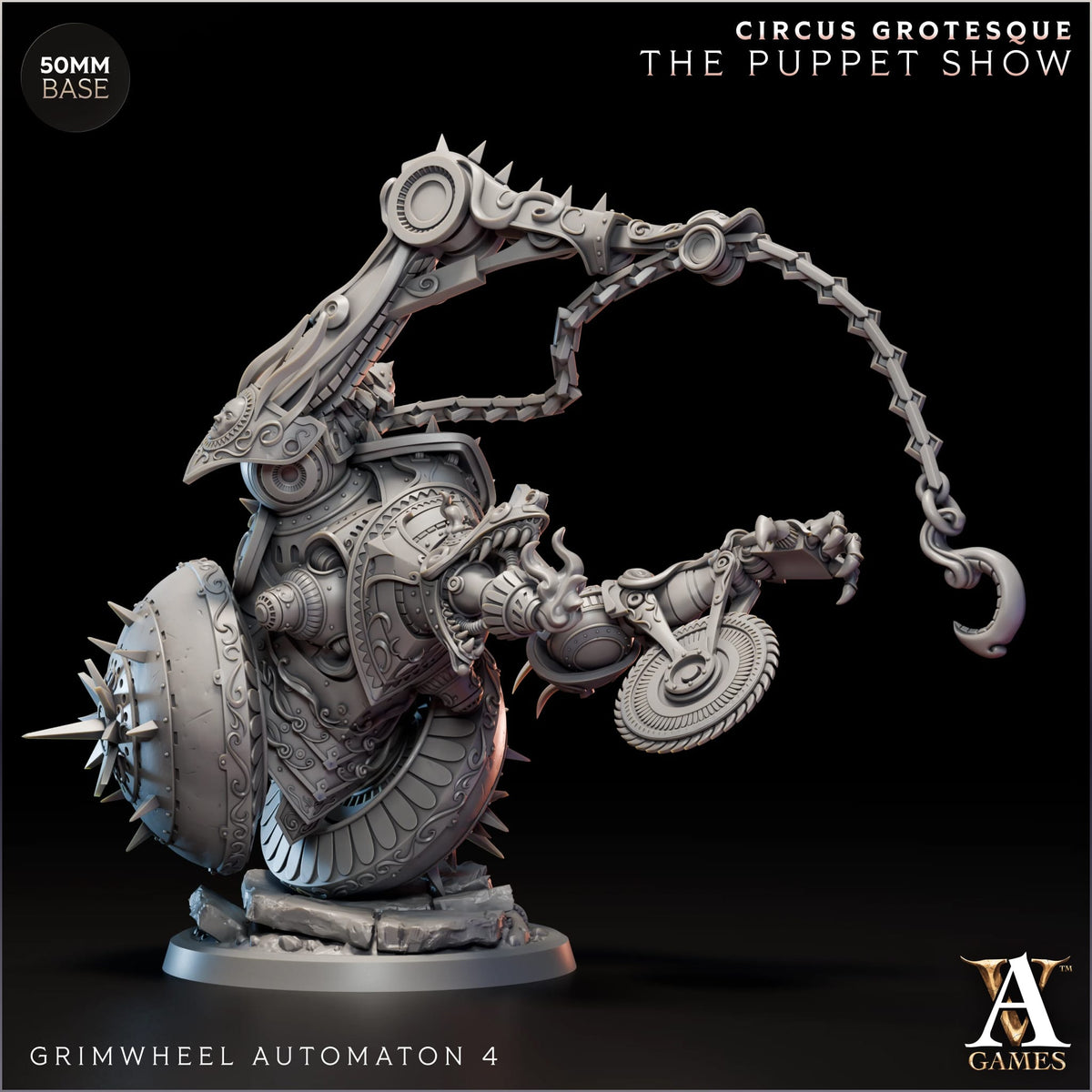 Grimwheel Automaton - Circus Grotesque - The Puppet Show - TTRPG - Wargaming - Mordheim - Dungeons and Dragons