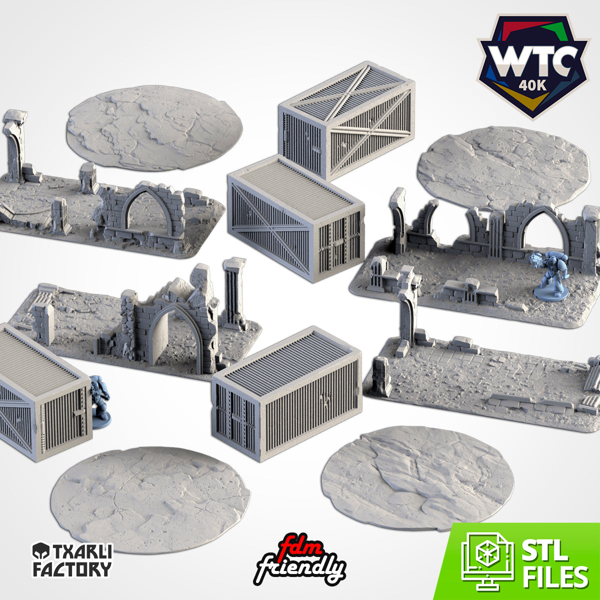 Classic Ruins - by Txarli Factory- Tabletop RPG Miniature - Roleplaying 3D Printed Fantasy Mini