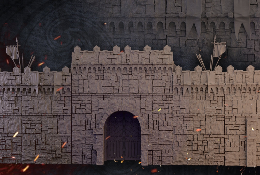 Castle Gates - Dungeons and Dragons/The Lord of the Rings- by Dungeon Forge - Tabletop RPG Miniature - Roleplaying 3D Printed Fantasy Mini