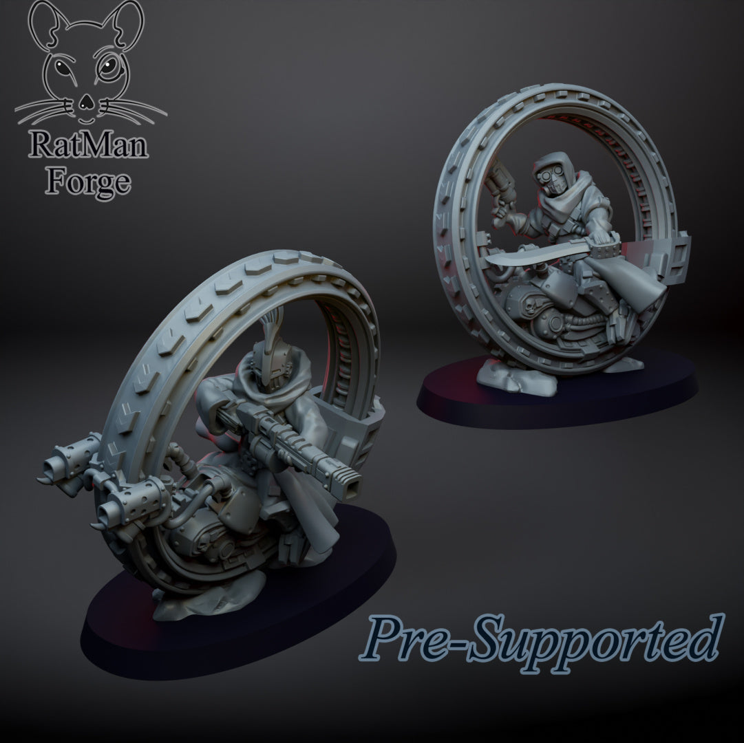 Combat Monocycle - Dungeons and Dragons - by Ratman Forge- Tabletop RPG Miniature - Roleplaying 3D Printed Fantasy Mini