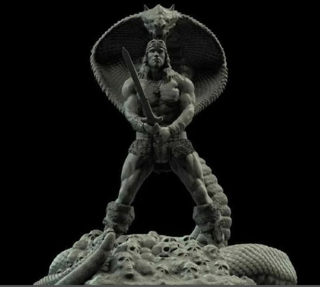 Conan the barbarian Sculpt - by Dungeons and Dragons - Tabletop RPG Miniature - Roleplaying 3D Printed Fantasy Mini