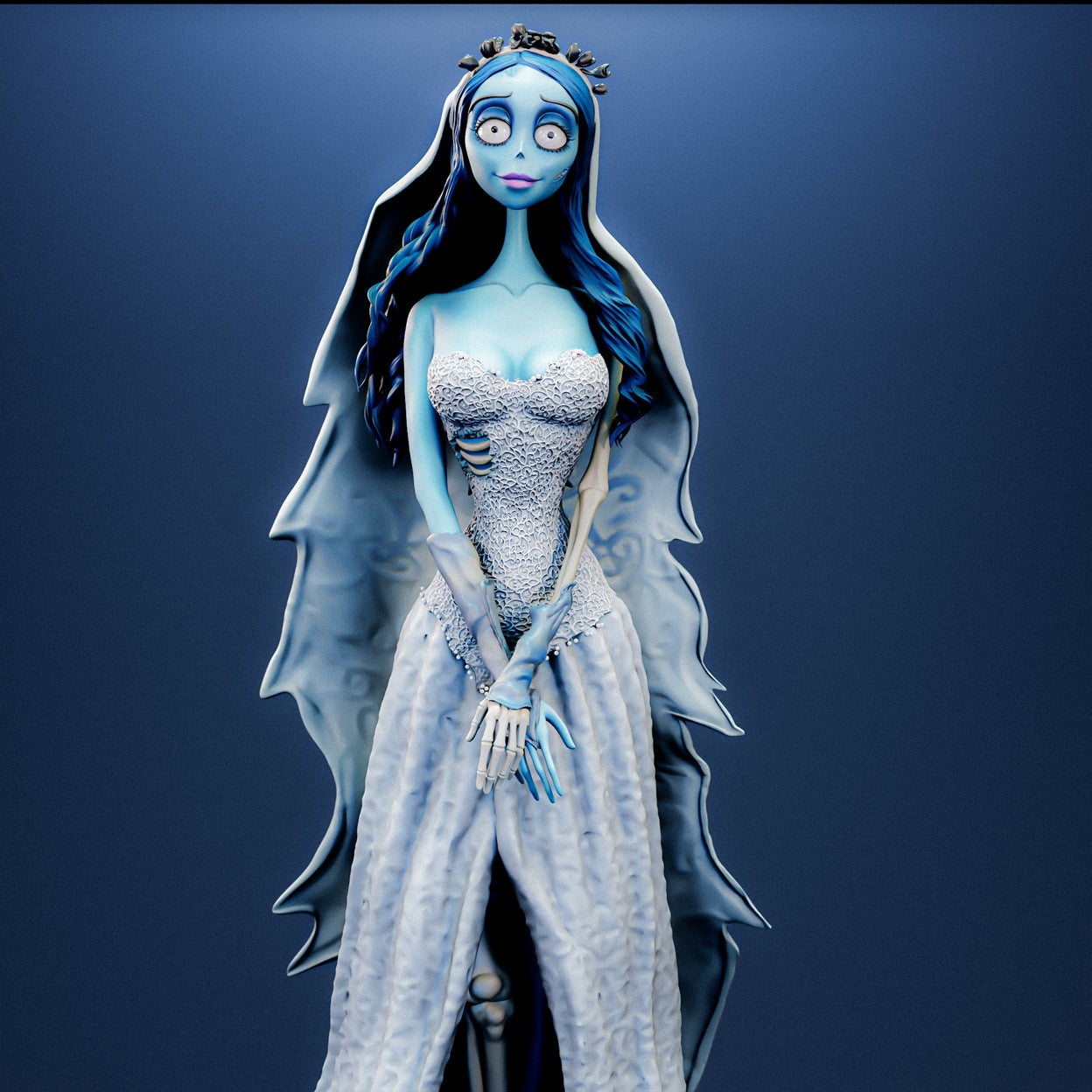 Emily The Corpse Bride Sculpture (75mm to 500mm) - Unassembled/Unpainted/3D Print