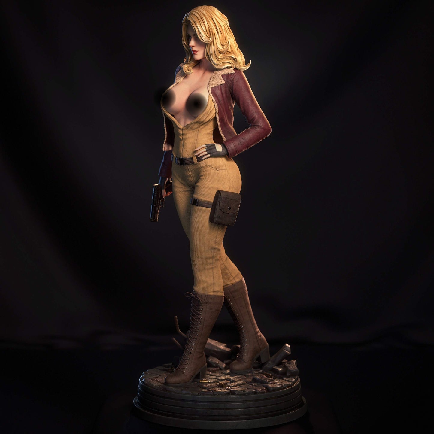 Cover Girl NSFW Sculpture (75mm to 500mm) - Unassembled/Unpainted/3D Print