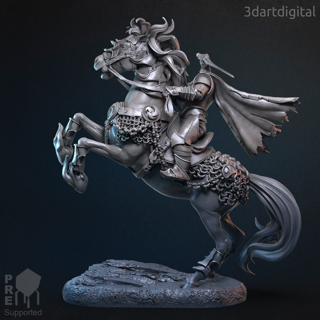 D'Artagnan Richelloue, The Headless Rider - Undead - by 3dartDigital - Tabletop RPG Miniature - Roleplaying 3D Printed Fantasy Mini
