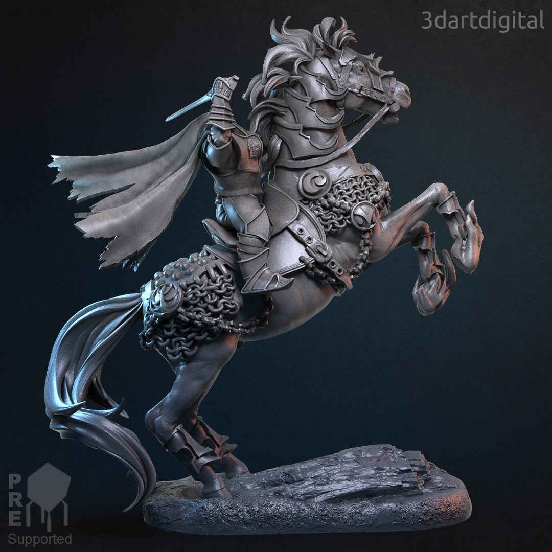 D'Artagnan Richelloue, The Headless Rider - Undead - by 3dartDigital - Tabletop RPG Miniature - Roleplaying 3D Printed Fantasy Mini