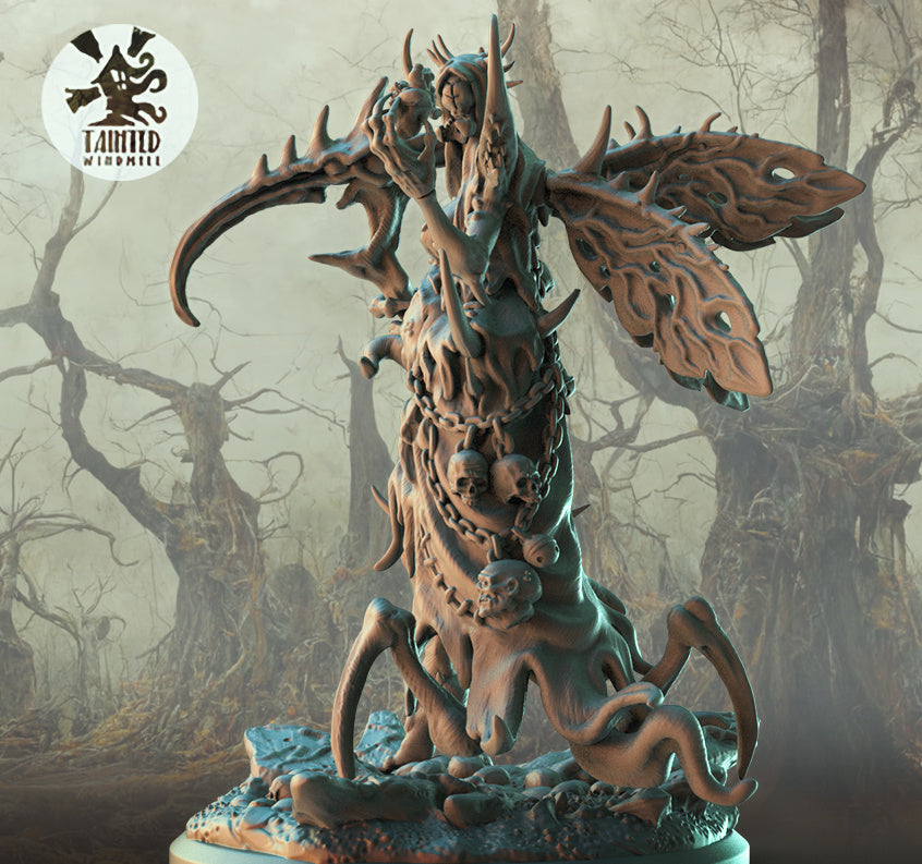 Daemon Decay Princess - Dungeons and Dragon - by Tainted Windmill - Tabletop RPG Miniature - Roleplaying 3D Printed Fantasy Mini