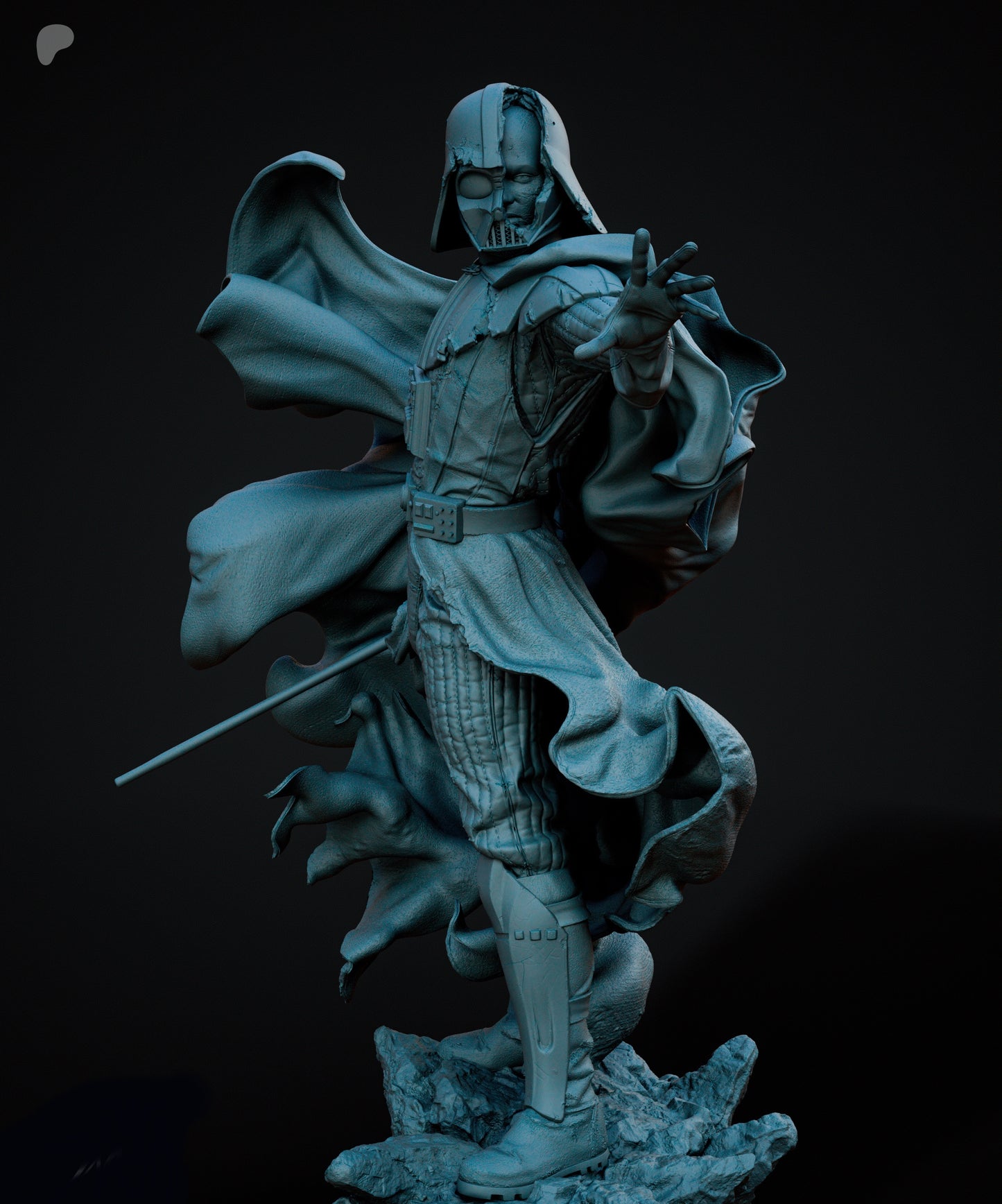 Darth Vader Sculpture (75mm to 500mm) - Unassembled/Unpainted/3D Print