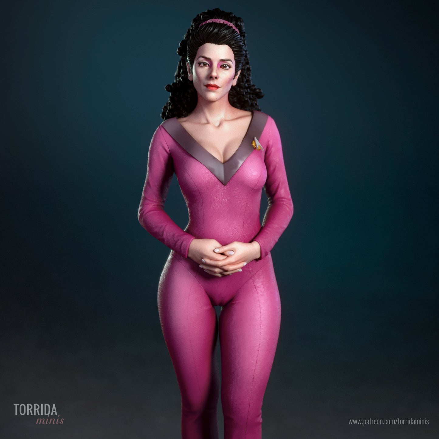 Deanna Troi Sculpture (75mm to 500mm) - Unassembled/Unpainted/3D Print