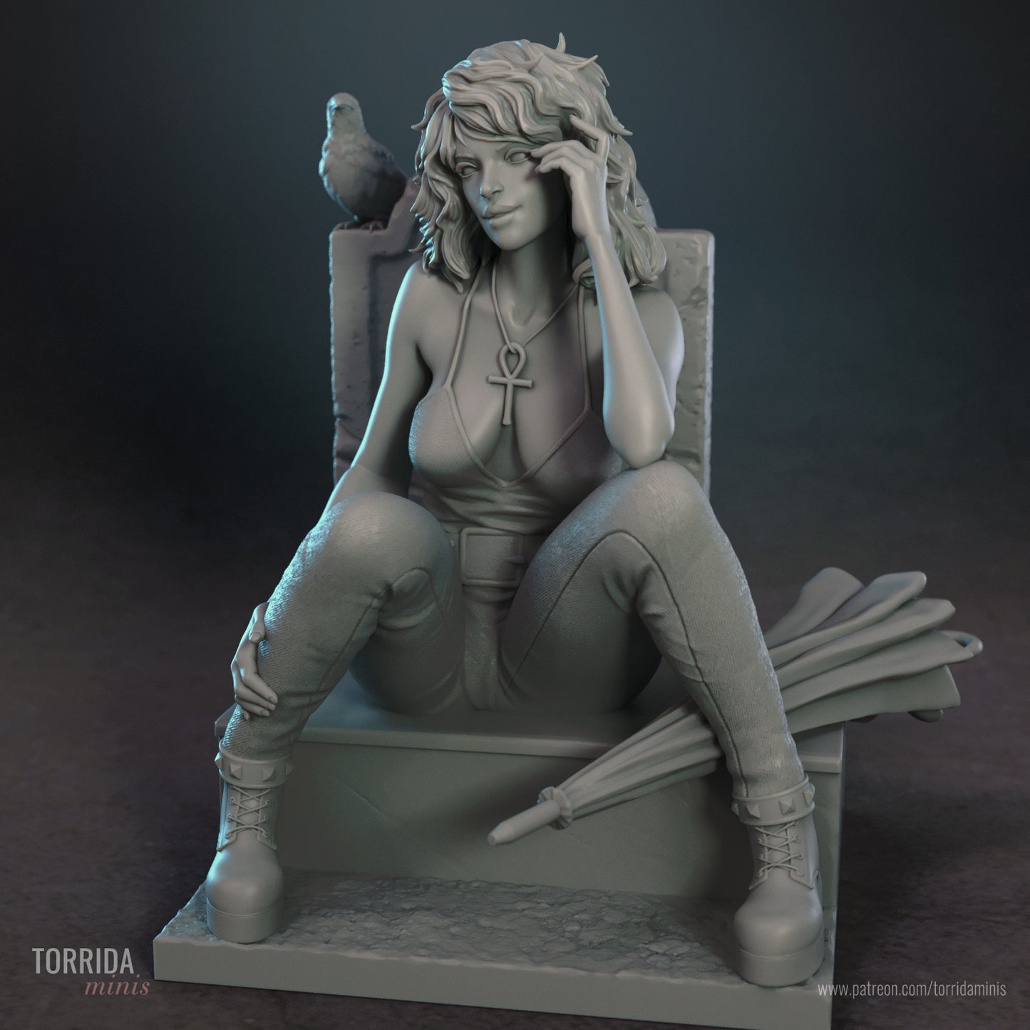 Death Sculpture (75mm to 500mm)- by Torrida - Sandman - Unassembled - Unpainted - 3DPrint