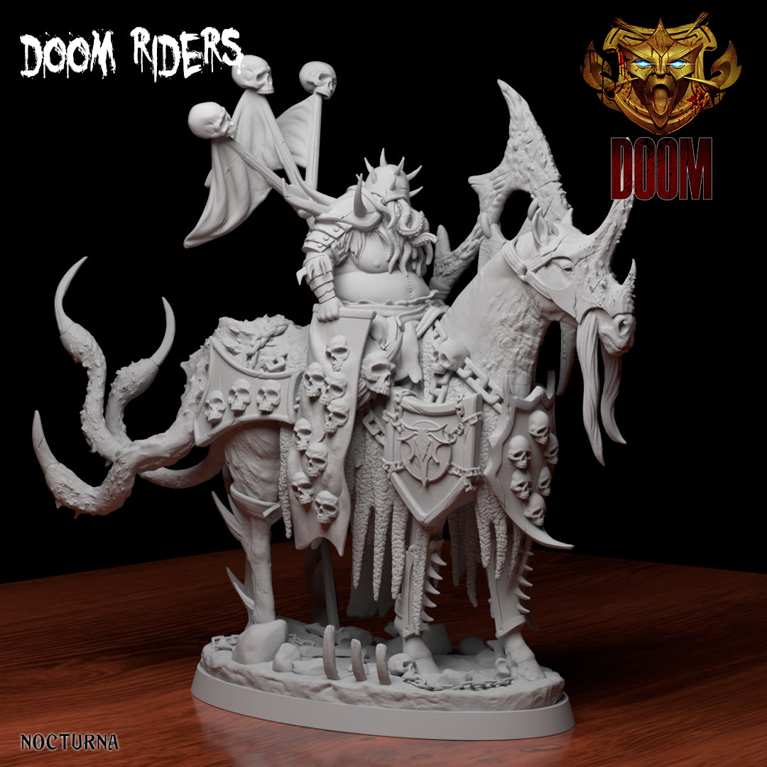 Doom Riders - Soldiers of the Doom Armies - by Noctuma Miniatures - Tabletop RPG Miniature - Roleplaying 3D Printed Fantasy Mini