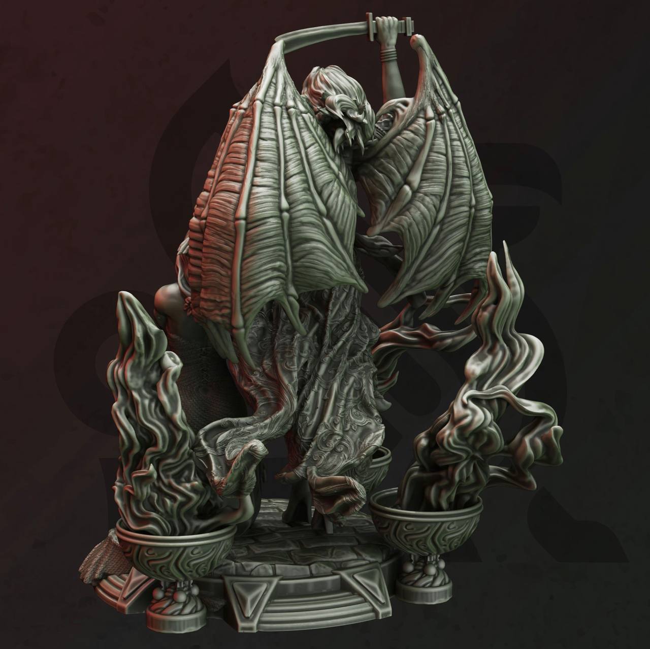 Erys - Vampire - by Dungeons and Dragons - Tabletop RPG Miniature - Roleplaying 3D Printed Fantasy Mini