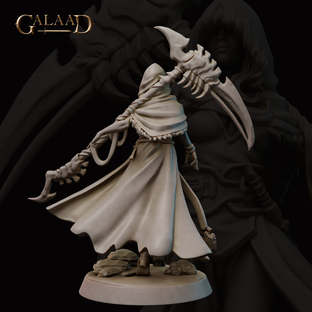 Female Reaper Northern - by Galaad Miniatures - Tabletop RPG Miniature - Roleplaying 3D Printed Fantasy Mini