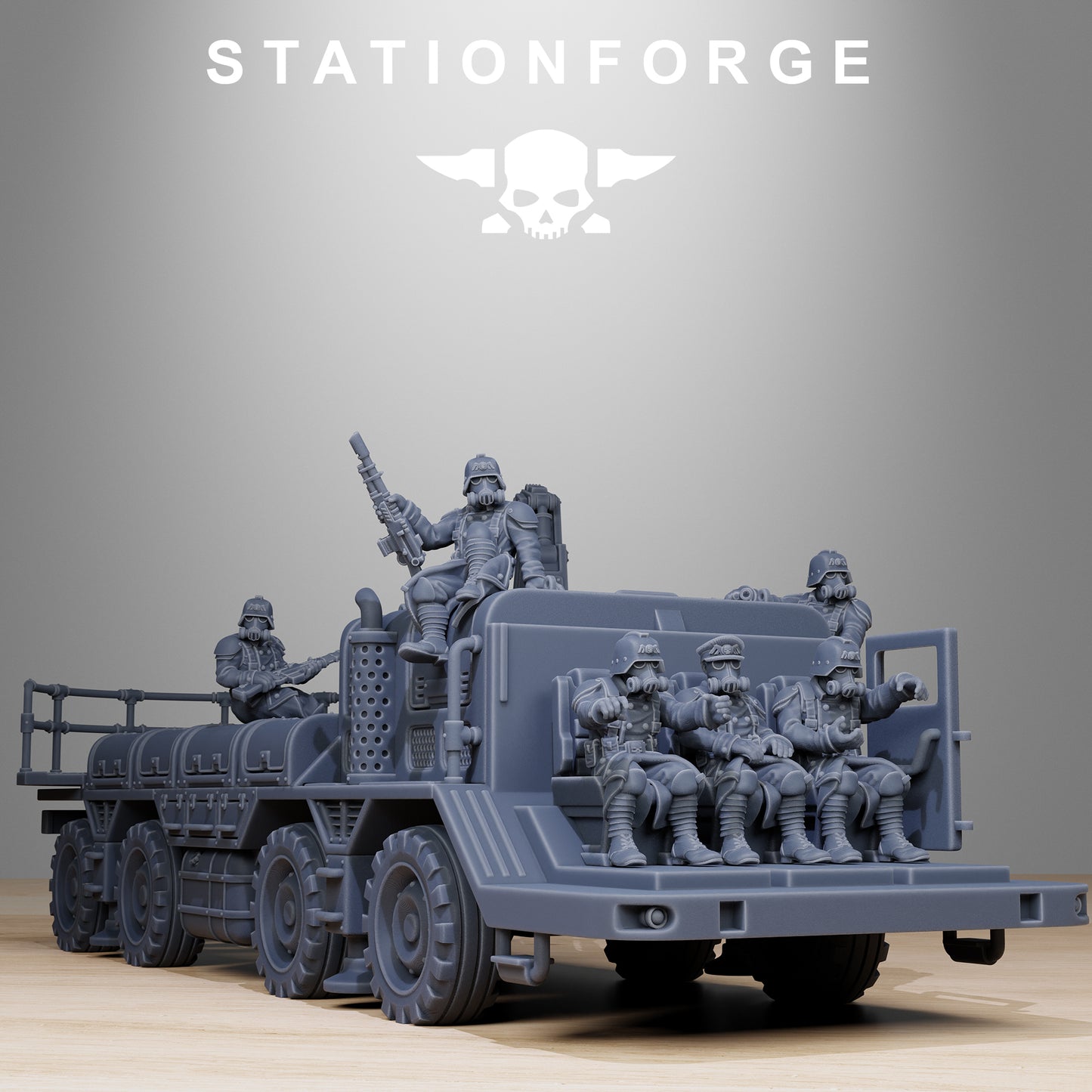 GrimGuard Artillery Vehicle - Compatible with Warhammer 40K - by Station Forge - Tabletop RPG Miniature - Roleplaying 3D Printed Fantasy Mini