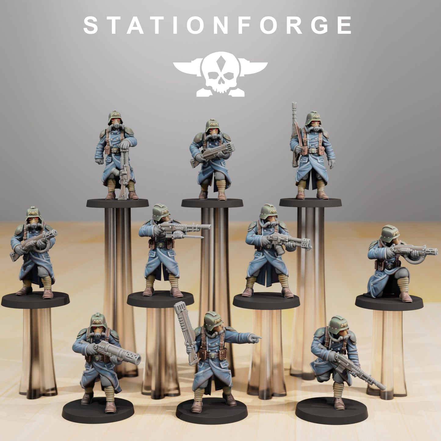 GrimGuard Infantry (x10) - by Station Forge - TTRPG - Wargaming - Grimdark