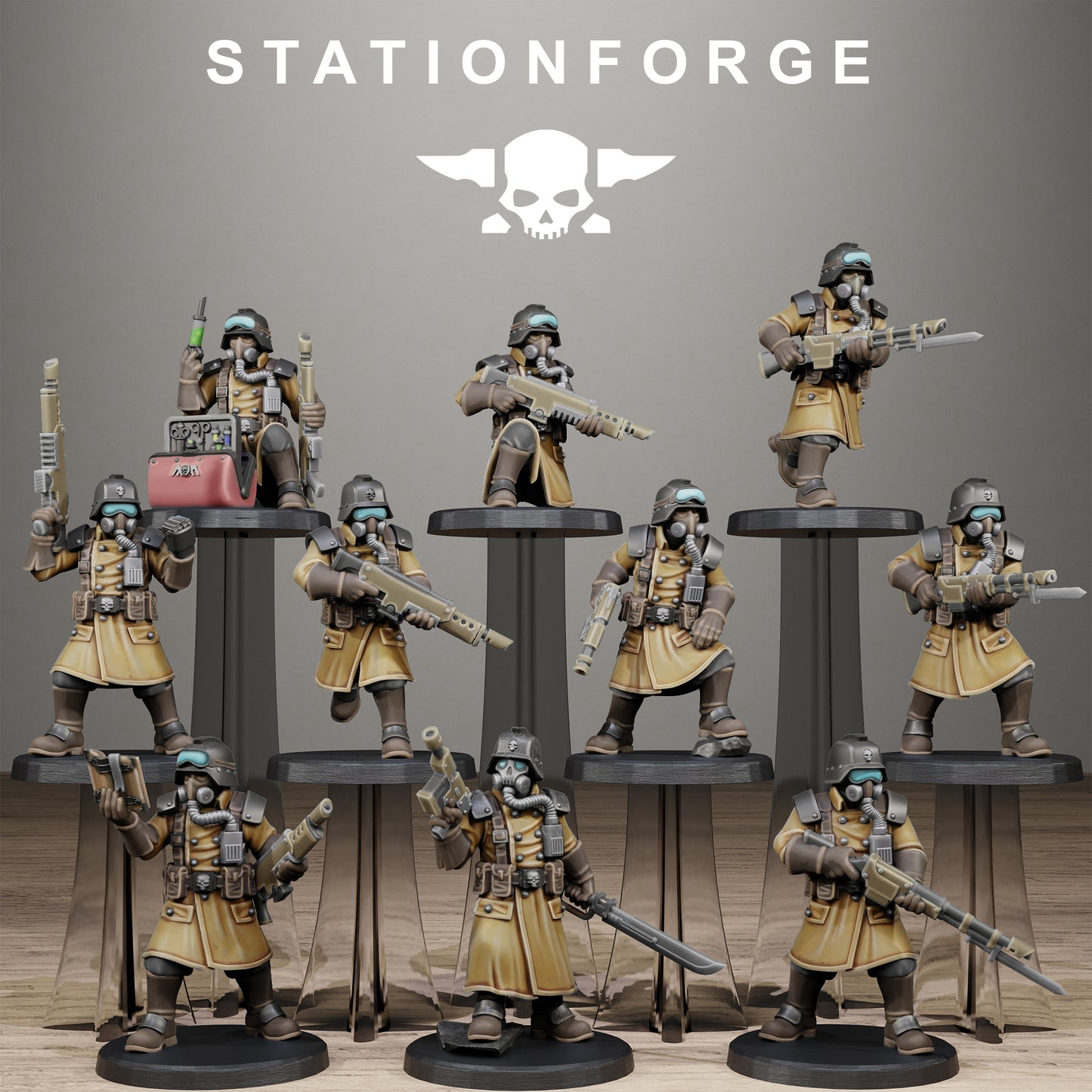 SteelGuard Militants (x10) - by Station Forge - TTRPG -Wargaming - Grimdark