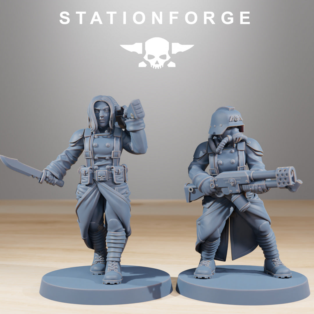 GrimGuard Sisters of War - by Station Forge - Tabletop RPG Miniature - Roleplaying 3D Printed Fantasy Mini