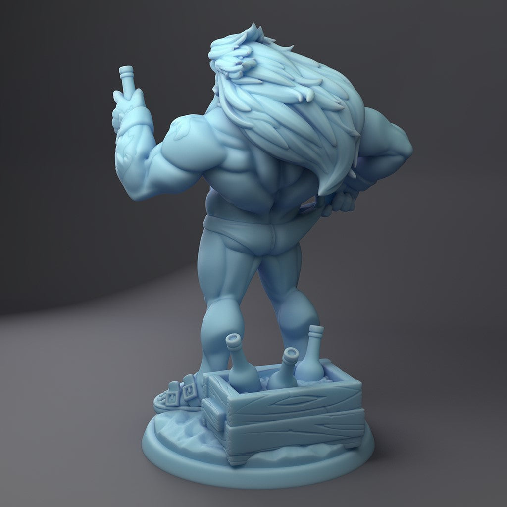Grub Beach - Ogre Alchemist - by Twin Raven - Tabletop RPG Miniature - Roleplaying 3D Printed Fantasy Mini