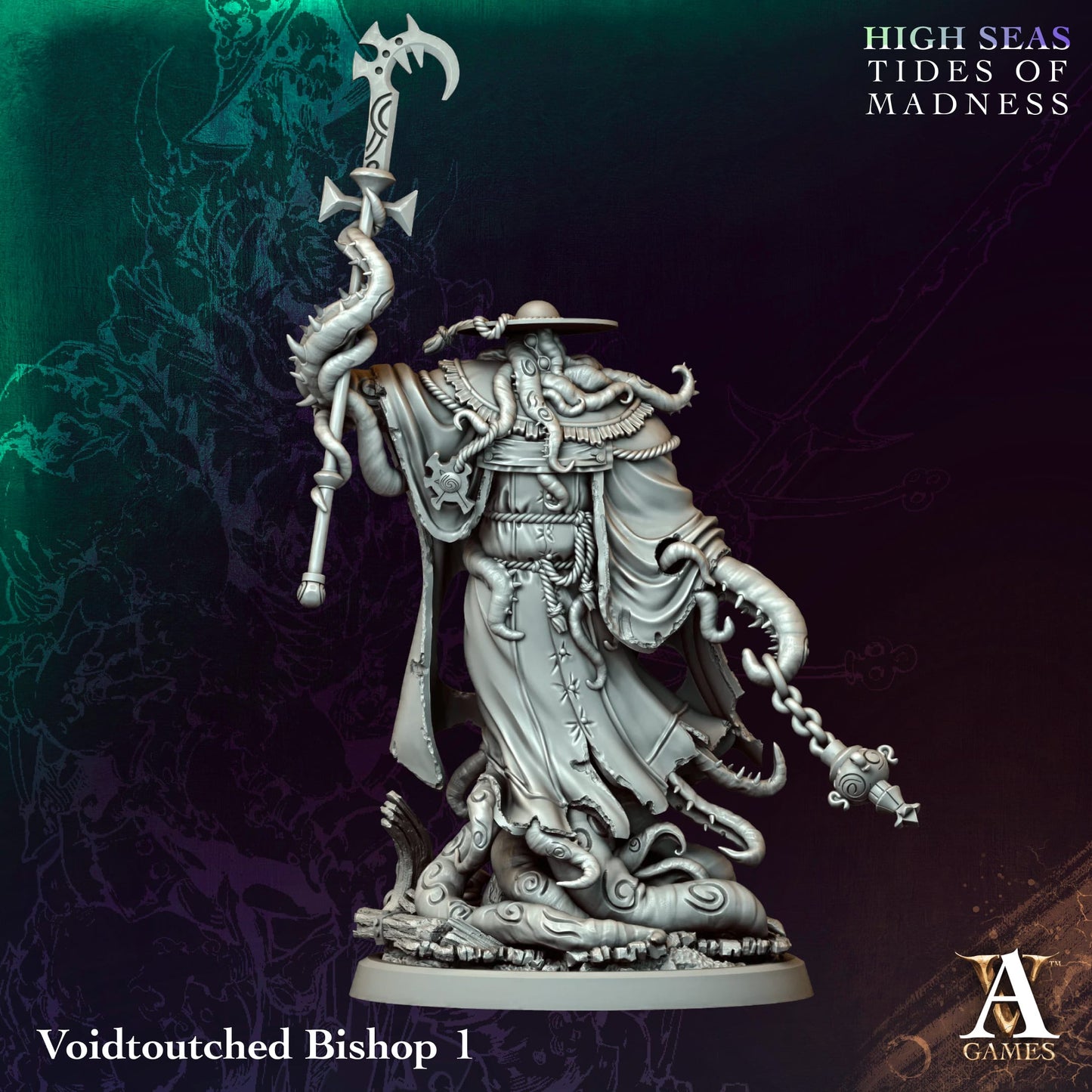 Voidtoutched Bishop (x4) - TTRPG - Wargaming - Mordheim - Dungeons and Dragons