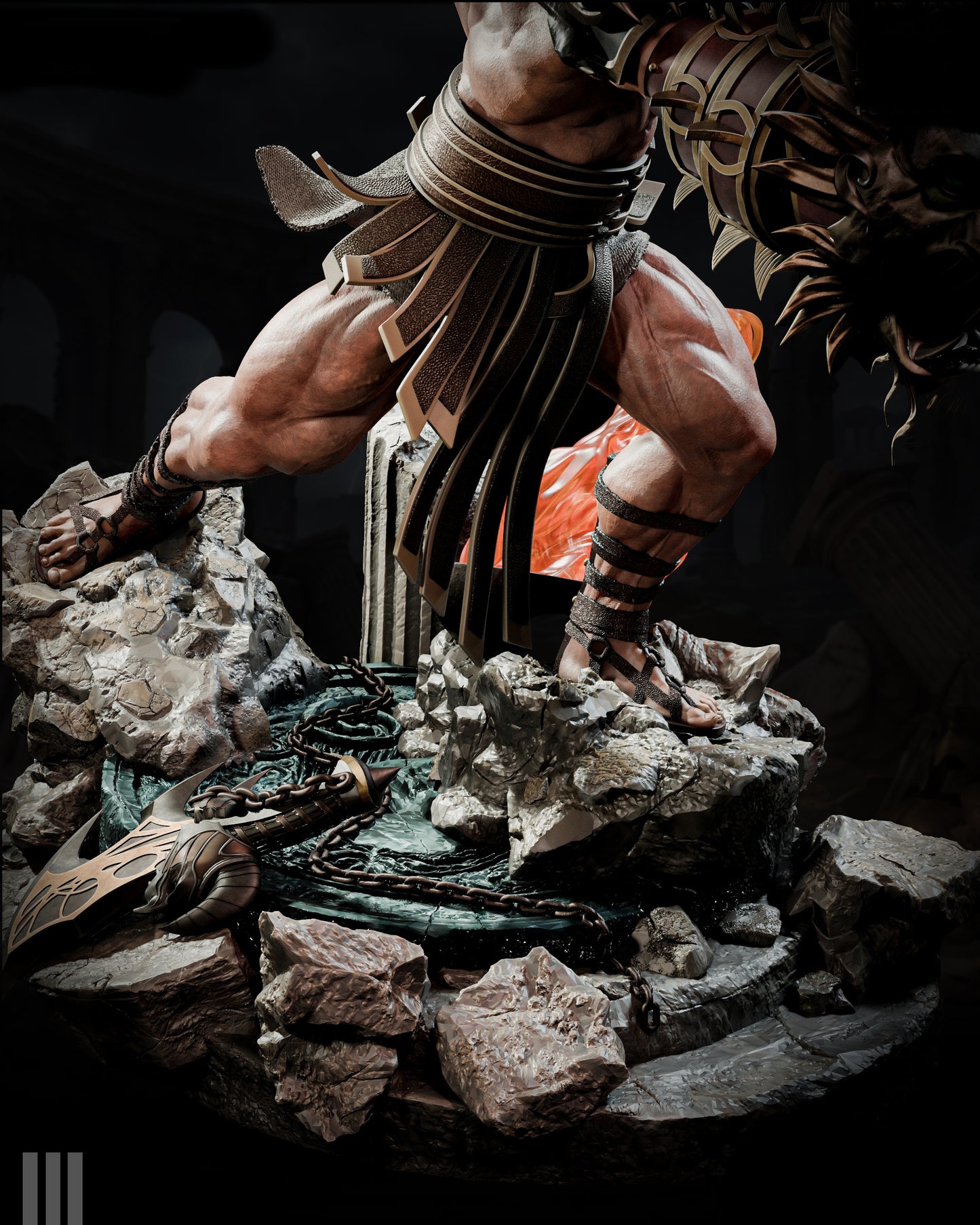 Hercules Sculpture (75mm to 500mm) - Unassembled/Unpainted/3D Print