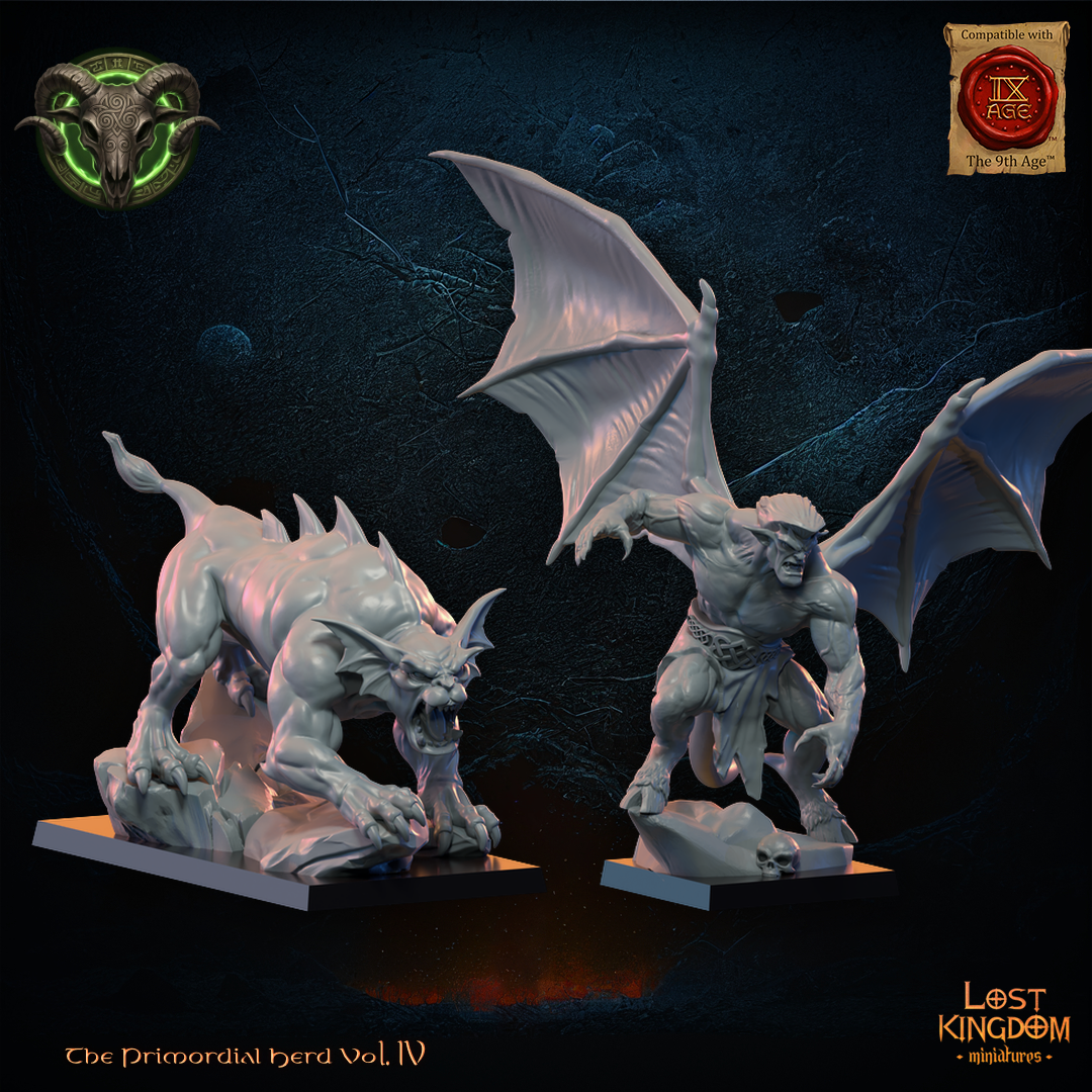 Herd Gargoyles Hero and Pet - Primordial Herd - TTRPG - Wargaming - Dungeons and Dragons