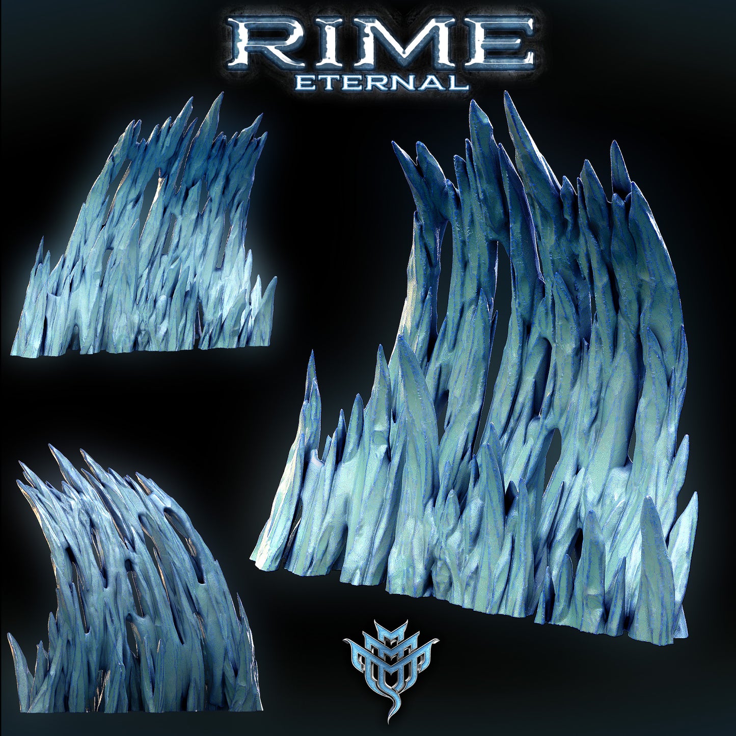 Ice Wall - Spell/Terrain - by Mini Monster Mayhem- Tabletop RPG Miniature - Roleplaying 3D Printed Fantasy Mini