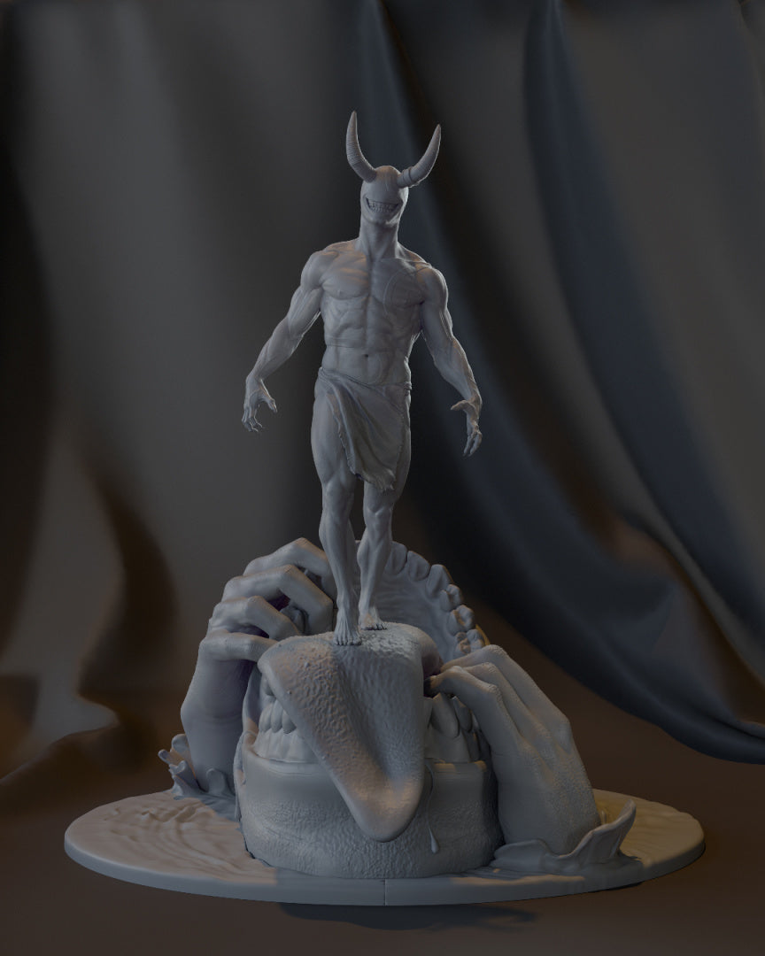 Laughing Demon - by Ethereal Sculpts - Tabletop RPG Miniature - Roleplaying 3D Printed Fantasy Mini