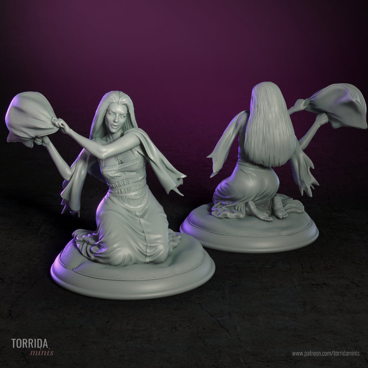 Lily Munster Sculpture (75mm - 300mm) Unpainted / Unassembled / 3D Printed