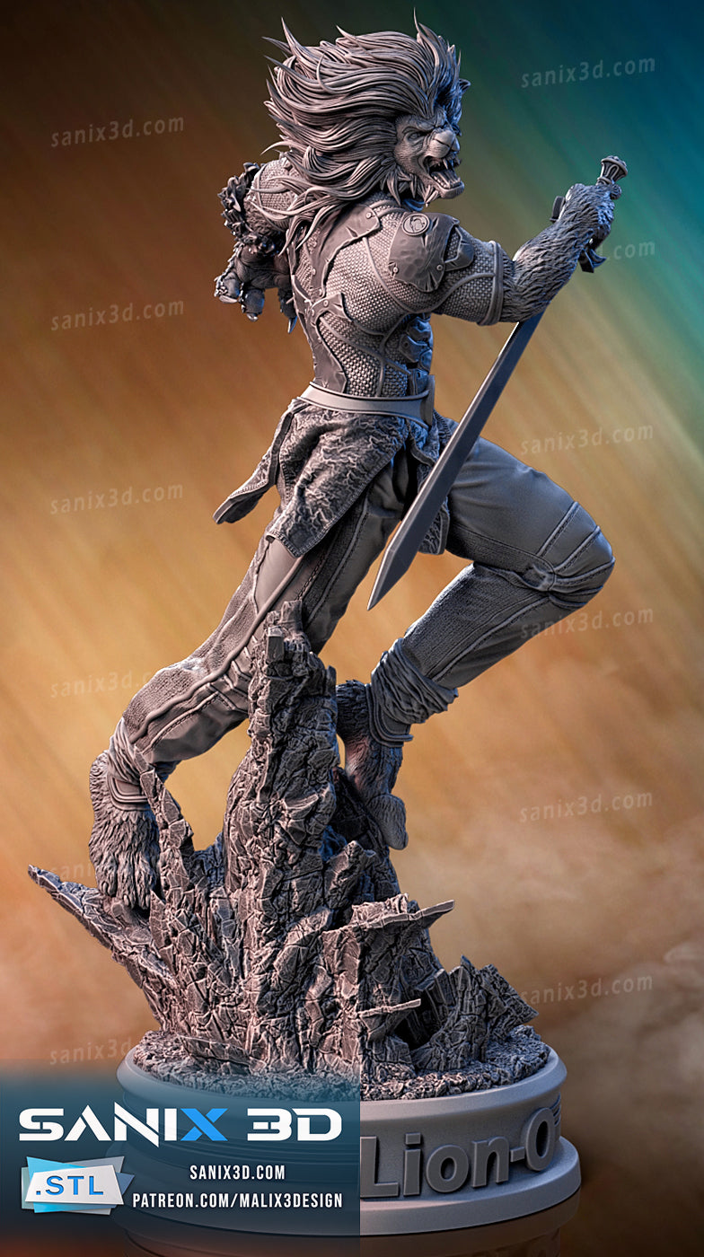 Lion-O Statue - Thundercats - by Sanix - Tabletop RPG Miniature - Roleplaying 3D Printed Fantasy Mini